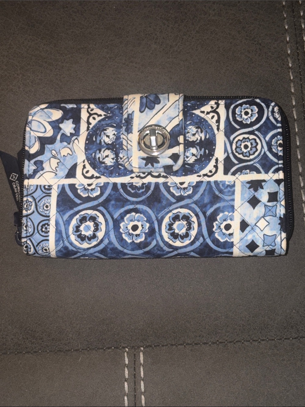 Vera Bradley Cotton Turnlock RFID Wallet